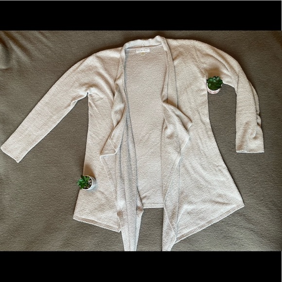 Barefoot Dreams Draped Cardigan Light Tan - Picture 3 of 10